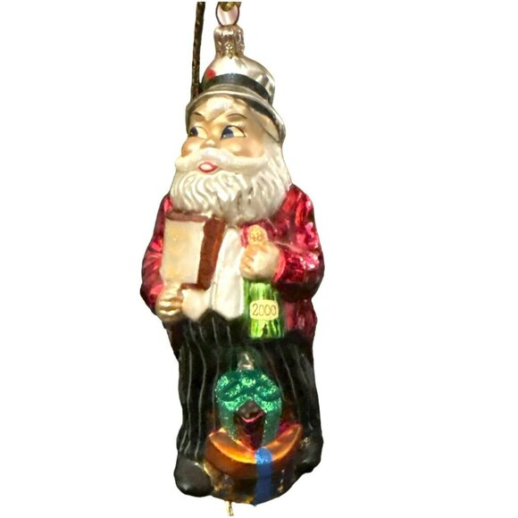 Vintage Christopher Radko 1999 I Want You Happy New Year Santa Exclusive 99004-C - Picture 2 of 4